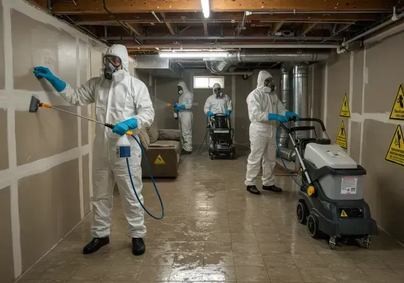 Basement Moisture Removal and Structural Drying process in Whitney, NV